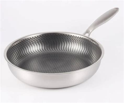 NEW 2024 Stainless Steel Frying Pan Nonstick Wok Pan Cooking Steak Pot ...