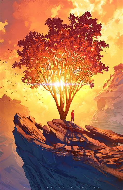 HD Wallpaper Artwork Fantasy Art Sunset Sylvain Sarrailh Digital