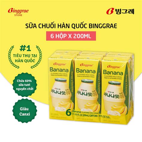 L C S A Chu I H N Qu C Binggrae Banana Milk Ml X H P Shopee