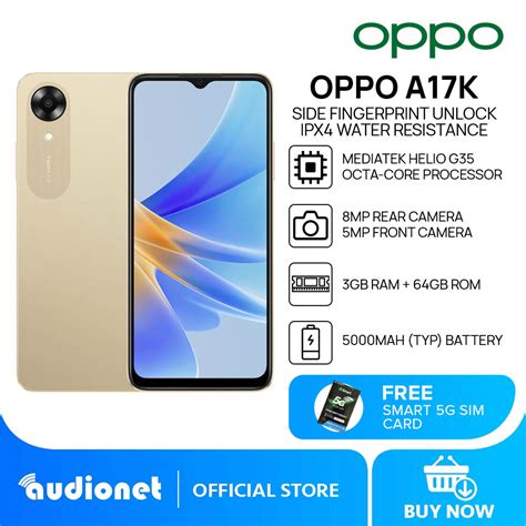 OPPO A17k Smartphone 3GB RAM 64GB ROM MediaTek Helio G35 6 56 HD