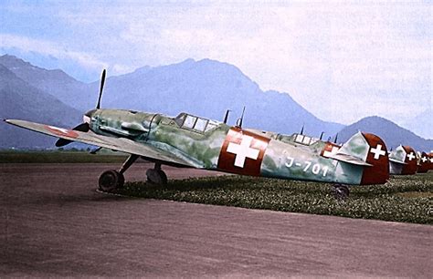 Bf Air Force Switzerland Messerschmitt Wwii Aircraft Wwii Airplane