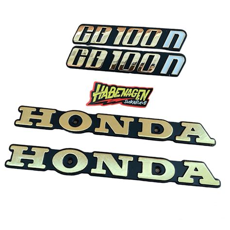 Jual Emblem Emblim Logo Tangki Tengki Tank Set Tepong Aki Honda CBN