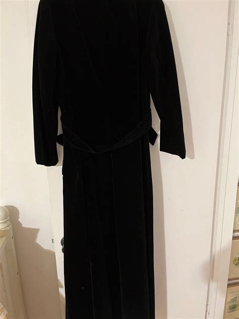 Vintage Full Length Black Velvet Coat By Drizzle Etsy