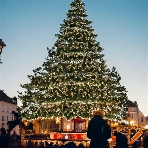 Grand Sapin De No L On A Mediterranean City Square On Craiyon