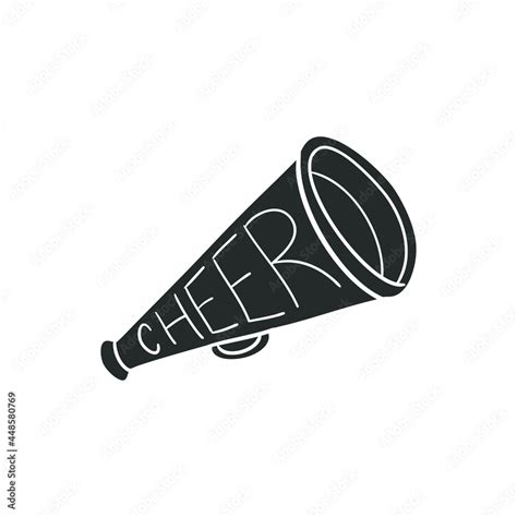 Cheer Megaphone Icon Silhouette Illustration Sport Support Vector Graphic Pictogram Symbol Clip