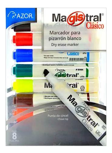 Caja 8 Plumones Magistral Marcador Colores Pizarron Blanco Mercadolibre