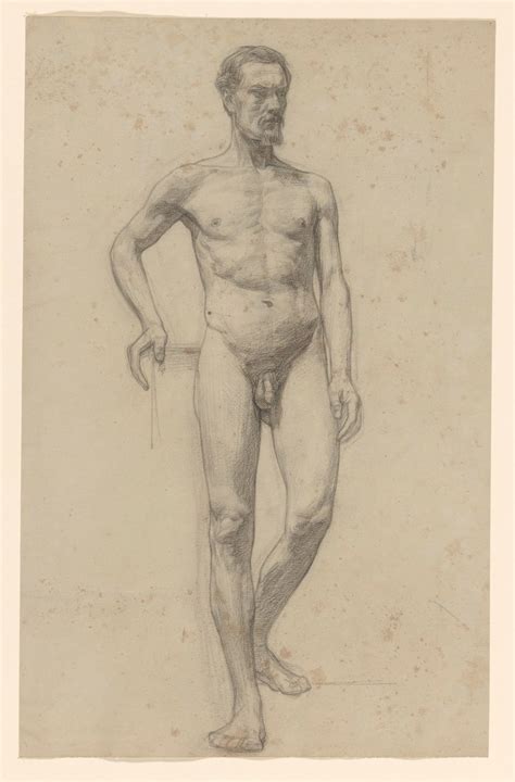 Standing Male Nude Seen From The Front By Jan Veth