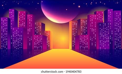 100 Night City Mural Wallpaper Images, Stock Photos, 3D objects ...