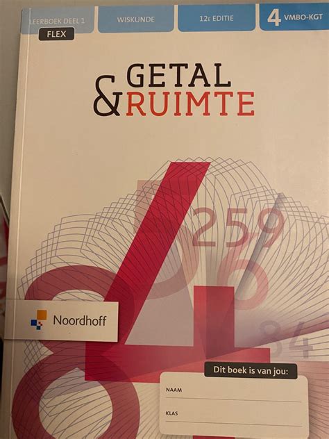 Getal Ruimte 12e Ed Vmbo Kgt 4 1 FLEX Leerboek 9789001294915