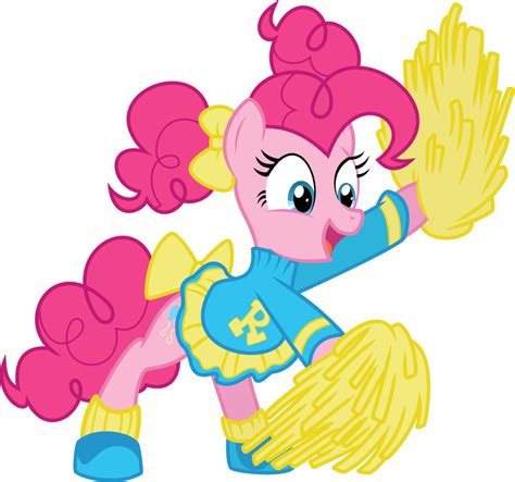 Image Pinkie Pie As A Cheerleader With Her Tail Decorated In A Bow