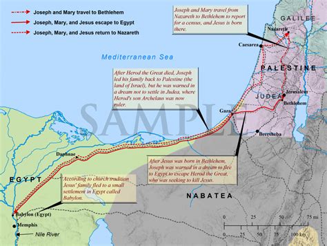 Jesus Flight To Egypt Map