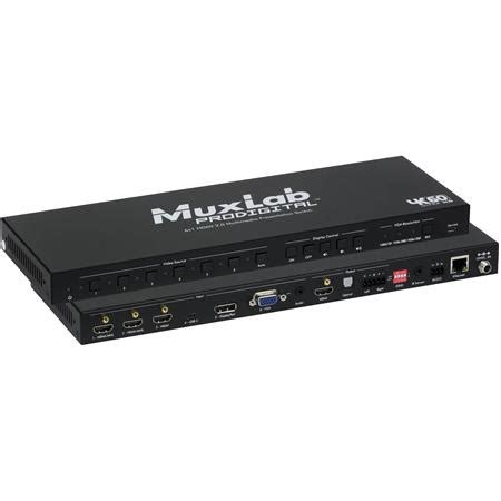 Muxlab 6x1 4K UHD HDMI 2 0 Multimedia Presentation Switcher 500445