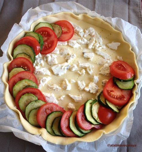 Tarte salée du soleil chèvre tomates et courgettes Recettes de