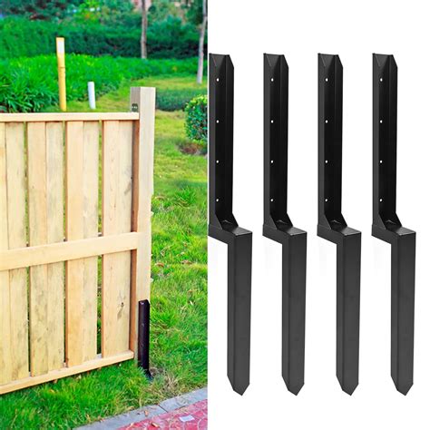 Fence Post Stakes Kit Heavy Duty Steel Post Anchor Ground Spike For