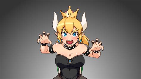 Fond Décran Bowser Bowsette Mario Series Genderswap 3840x2160