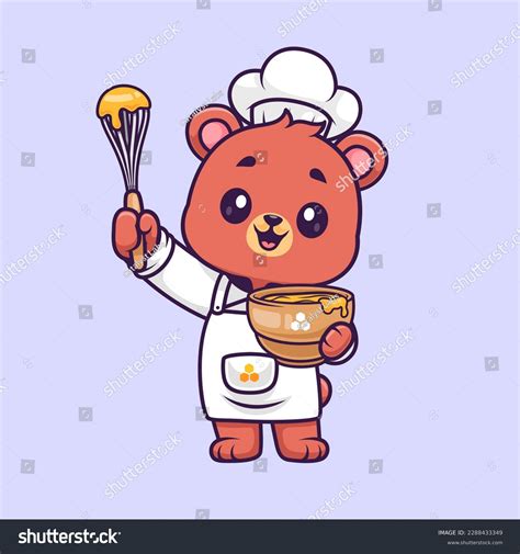 Cute Bear Chef Cooking Honey Cartoon Stock Vector (Royalty Free) 2288433349 | Shutterstock