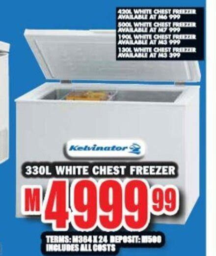 Kelvinator 330l White Chest Freezer Offer At Lewis