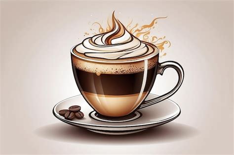 Premium Photo Stylized Cup Of Coffee Vector