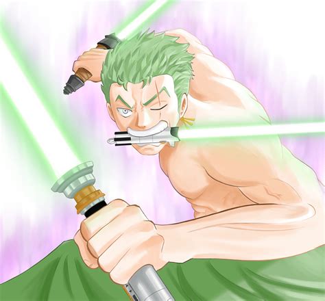 ArtStation - Jedi Zoro. Star Wars x One Piece. May the 4th be with you.