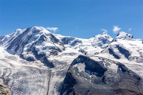 Melting Glaciers In The Swiss Alps Stock Photo - Download Image Now ...