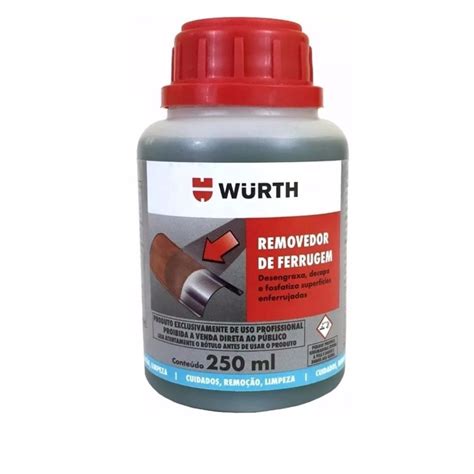 Limpeza Automotiva Removedor Ferrugem Oxidação Corrosão Wurth 250ml