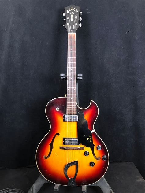 1965 Guild Slim Jim T 100d Sunburst Guitars Archtop Electric And Acoustic Retromusic