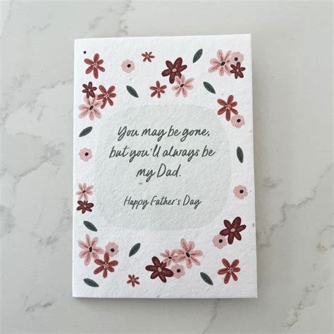 Always Be My Dad Plantable Seeded Father S Day Card Sweetlove Press Personalised Prints