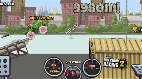 9980m In City With MONSTER TRUCK Hill Climb Racing 2 YouTube