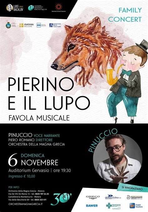 PIERINO E IL LUPO Favola Musicale Auditorium Gervasio Matera