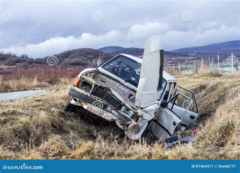 Destroyed Car Stock Image Image Of Accident Safety