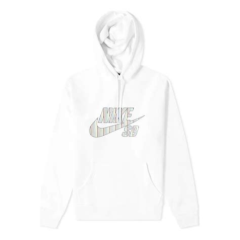 Nike SB Stripes Popover Hoodie 'White' CV0279-100 - KICKS CREW