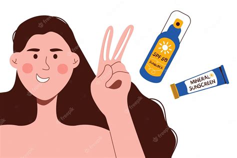 Premium Vector Two Fingers Rule For Sunscreen Vector Illustration