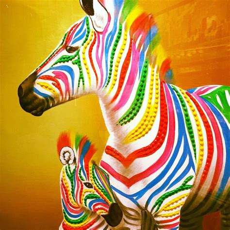 Rainbow Zebra Painting Zebra Painting Zebra Art Rainbow Zebra