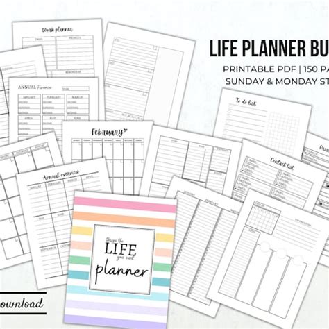 Ultimate Life Planner Life Binder Planner Bundle Daily Planner Etsy