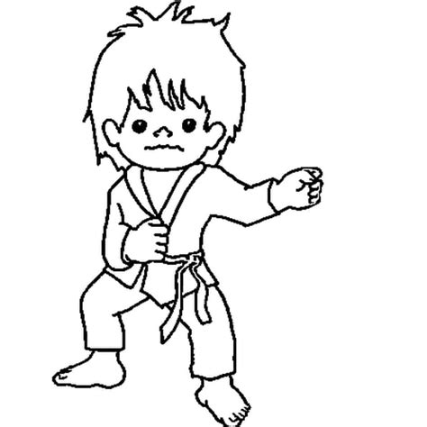 Coloriage Judo En Ligne Gratuit Imprimer