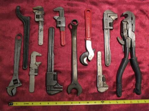 Lots Of State Found Antique Vtg Adjustable Wrench Carpenter Farm