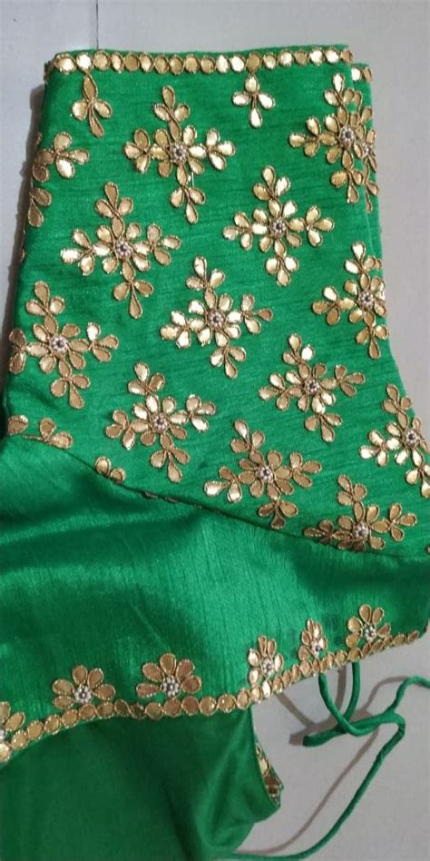 Gota Patti Work Hand Work Blouse Design Hand Embroidery Dress Silk