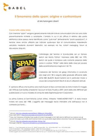 Il Fenomeno Dello Spam Origine E Contromisure Pdf