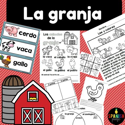 Farm In Spanish La Granja Actividades Y Vocabulario Spanish Profe