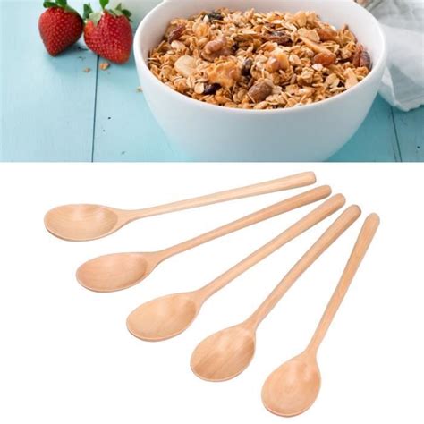 5Pcs cuillère à riz à long manche cuillère à remuer miel ustensile de