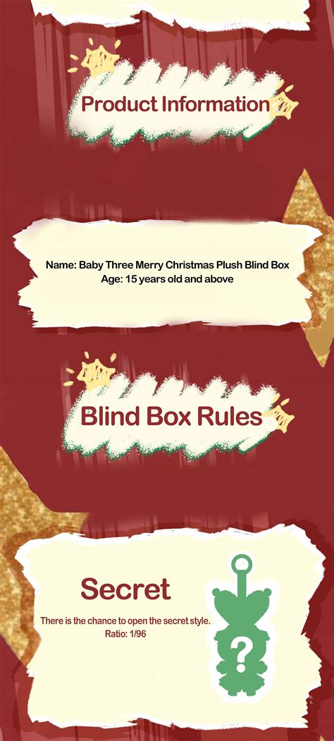 Wholesale Baby Three Merry Christmas Plush Series Blind Box