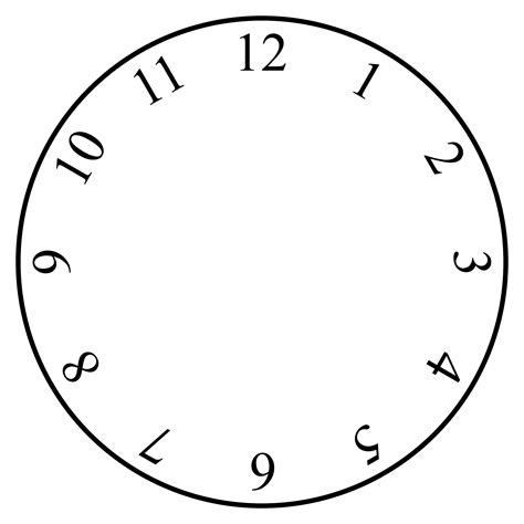 Printable Clock Face Template