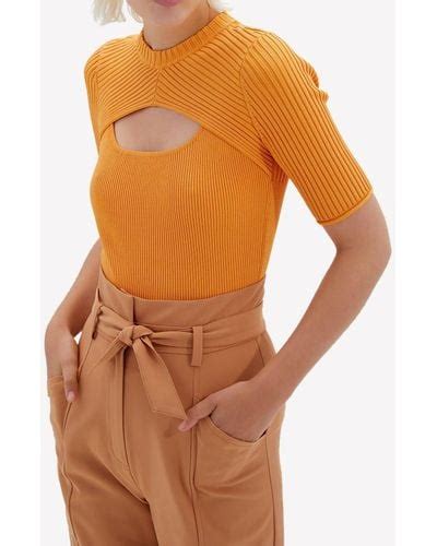 Orange Jonathan Simkhai Tops For Women Lyst