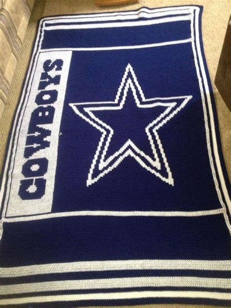 Dallas Cowboys Afghan In Stock Etsy In 2021 Cowboy Crochet Dallas