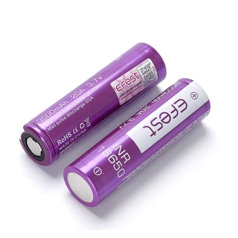 Efest IMR 18650 3500mAH 20A Lithium Ion Rechargeable Battery With