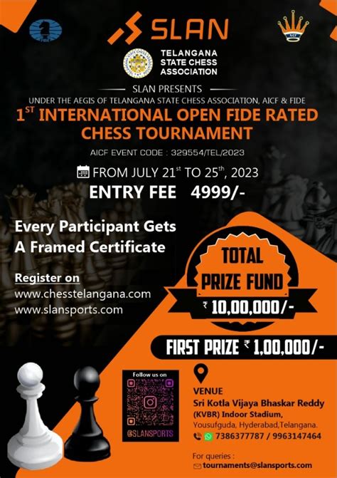 1st International Open Fide Rated Chess Tournament - Telangana State ...