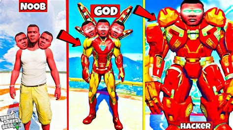 UPGRADING NOOB IRON MAN FRANKLIN INTO GOD MONSTER SUPER GOD IRON MAN