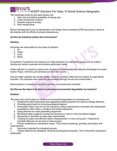 NCERT Solutions For Class 10 Geography Social Science Chapter 6