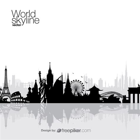 World Skyline Cityscape Travel & Tourism Vector | Graphic design ...