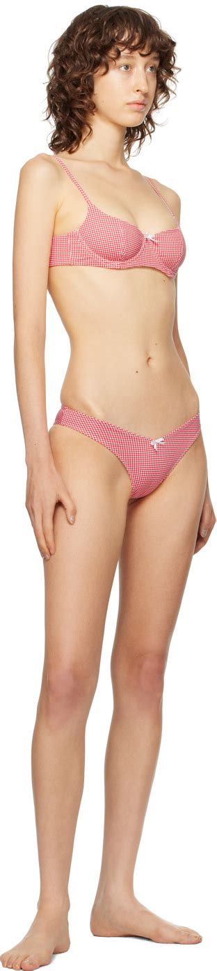 Frankies Bikinis Red White Enzo Bikini Bottom Frankies Bikinis